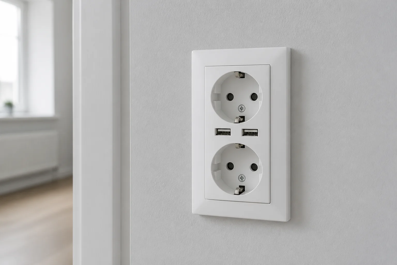 Розетка Schuko с USB